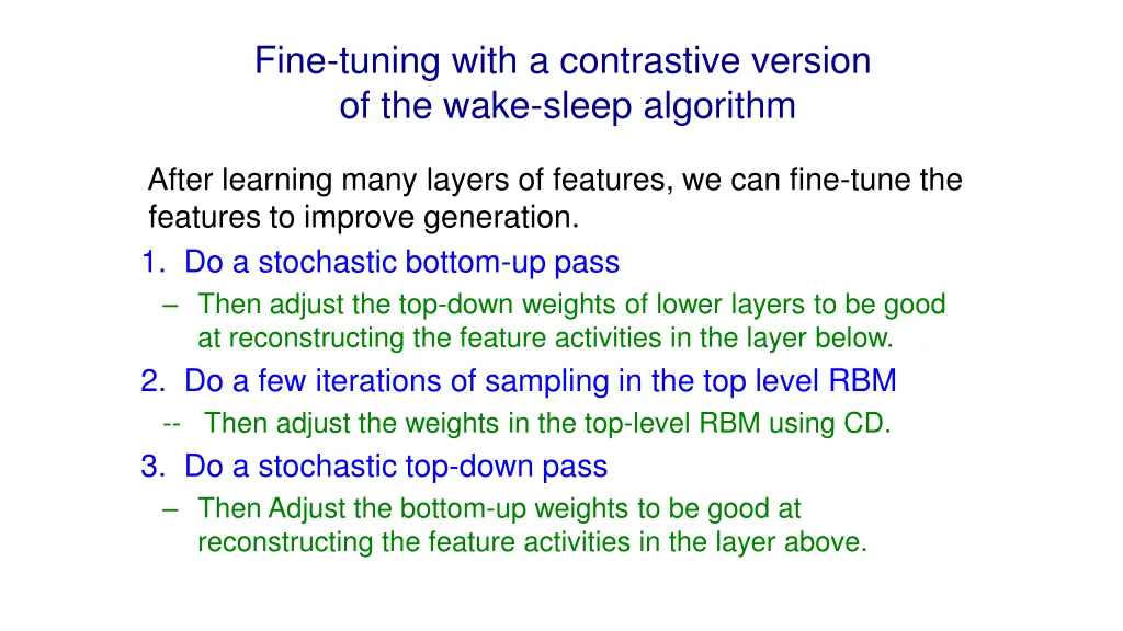 fine tuning with a contrastive version