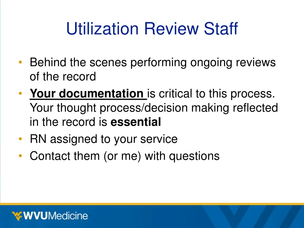 utilization review staff