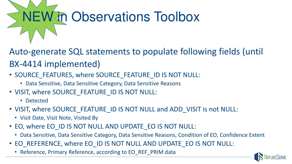 new in observations toolbox 1