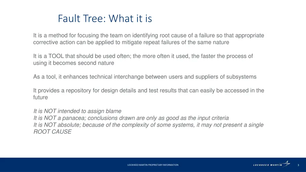 fault tree what it is