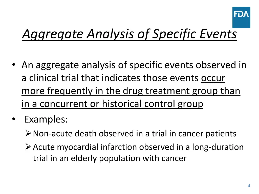 aggregate analysis of specific events