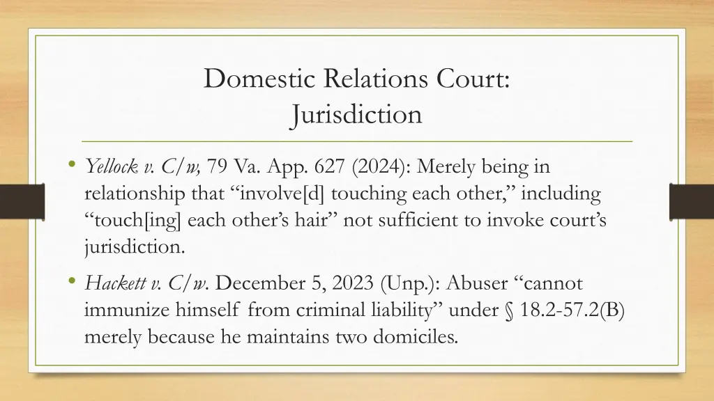 domestic relations court jurisdiction