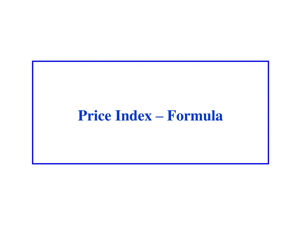 price index formula