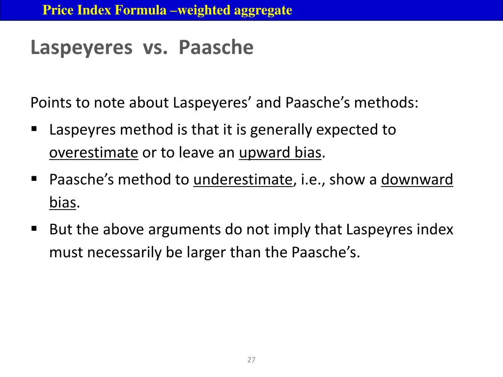 price index formula weighted aggregate 11