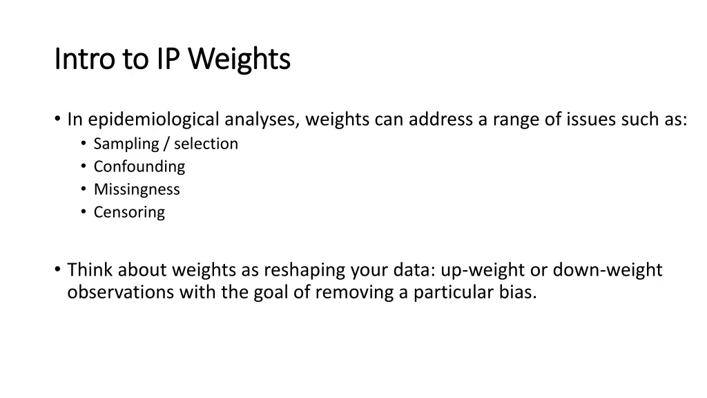 intro to ip weights intro to ip weights