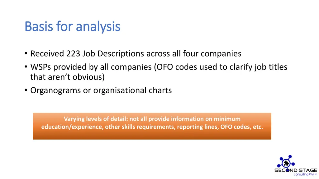 basis for analysis basis for analysis