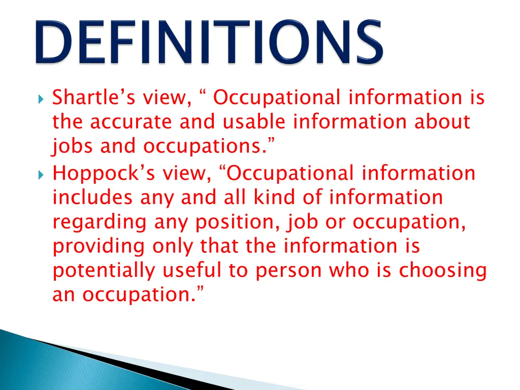 shartle s view occupational information