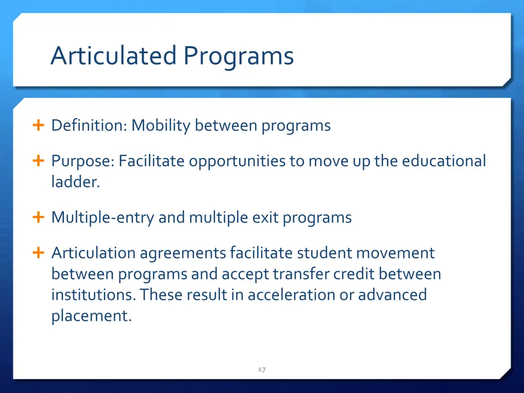 articulated programs