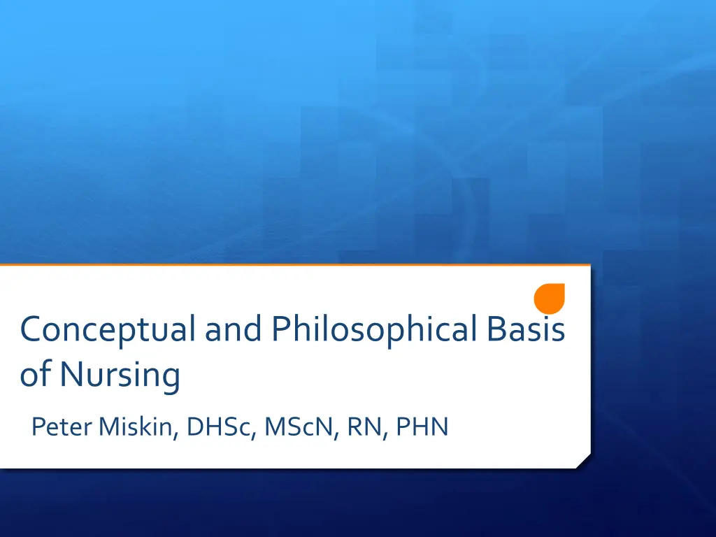 conceptual and philosophical basis of nursing