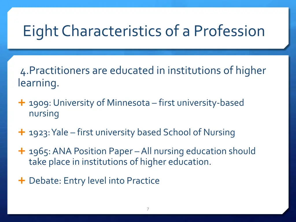 eight characteristics of a profession 2