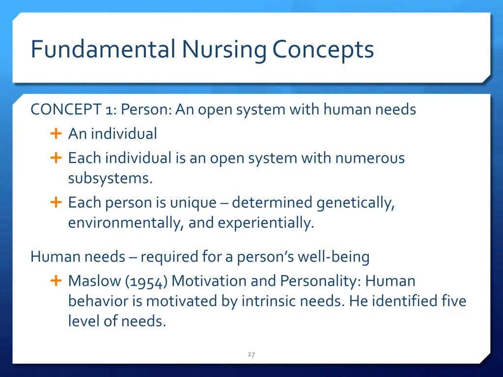 fundamental nursing concepts