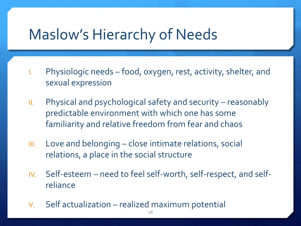 maslow s hierarchy of needs