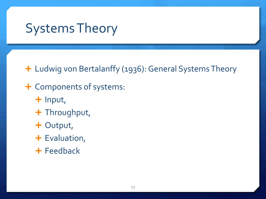 systems theory