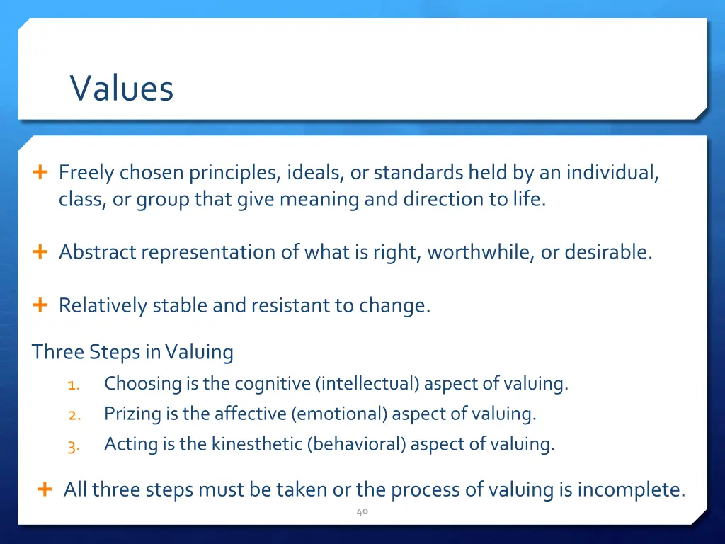 values