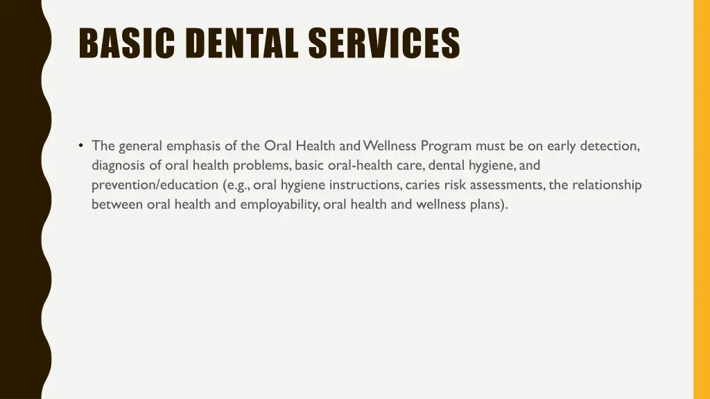 basic dental services