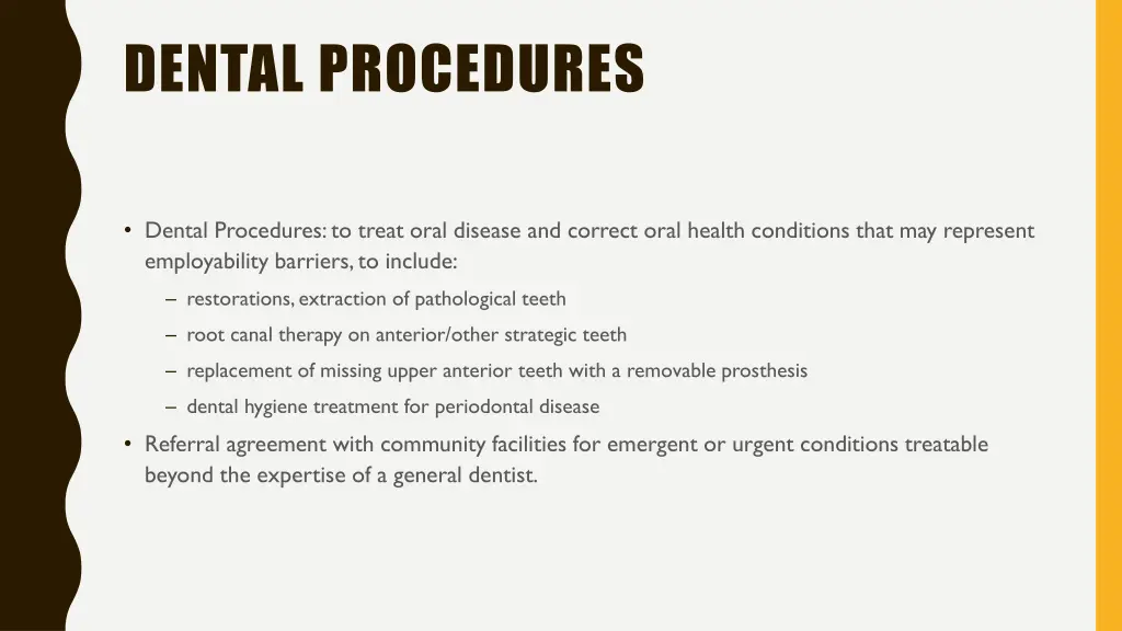 dental procedures