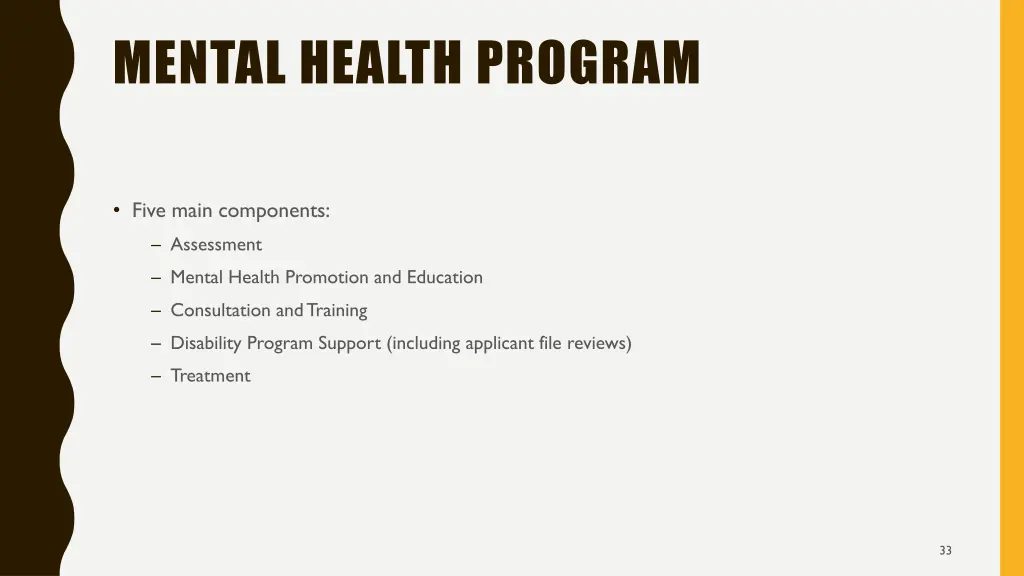 mental health program