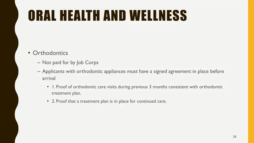 oral health and wellness