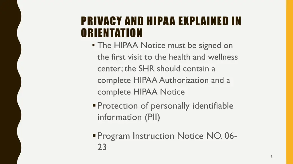 privacy and hipaa explained in orientation