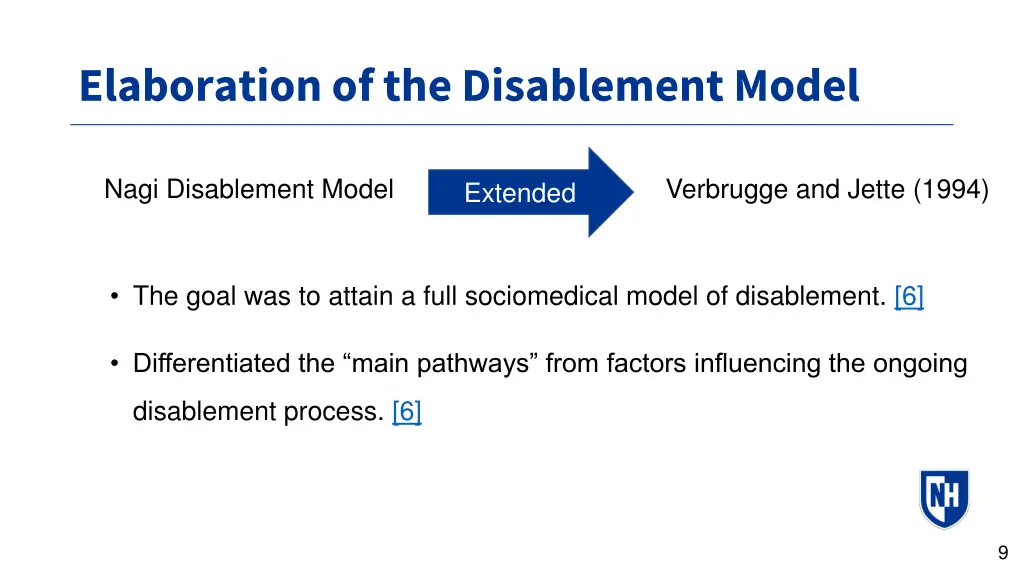 elaboration of the disablement model