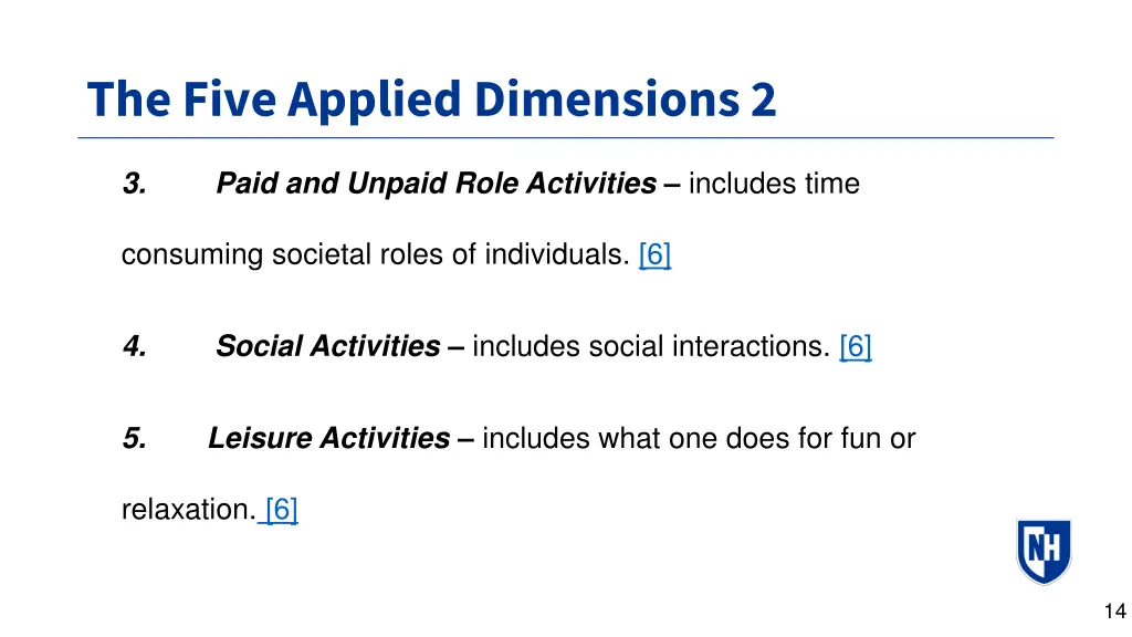 the five applied dimensions 2