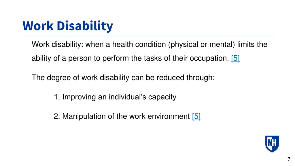 work disability