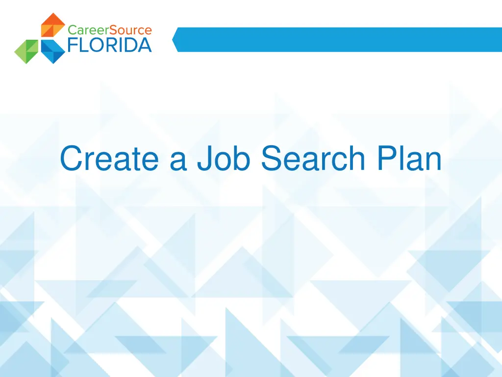 create a job search plan