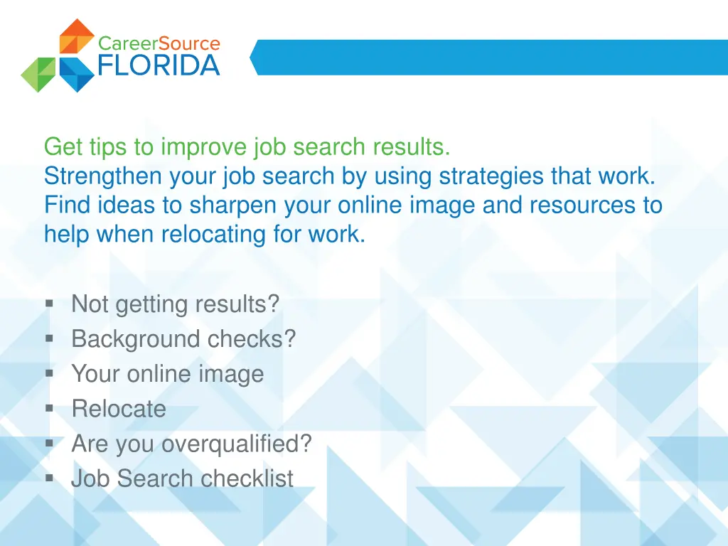 get tips to improve job search results strengthen