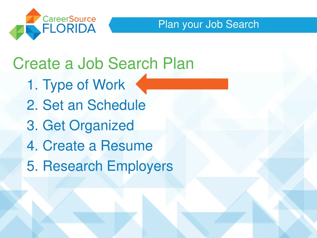 plan your job search 1