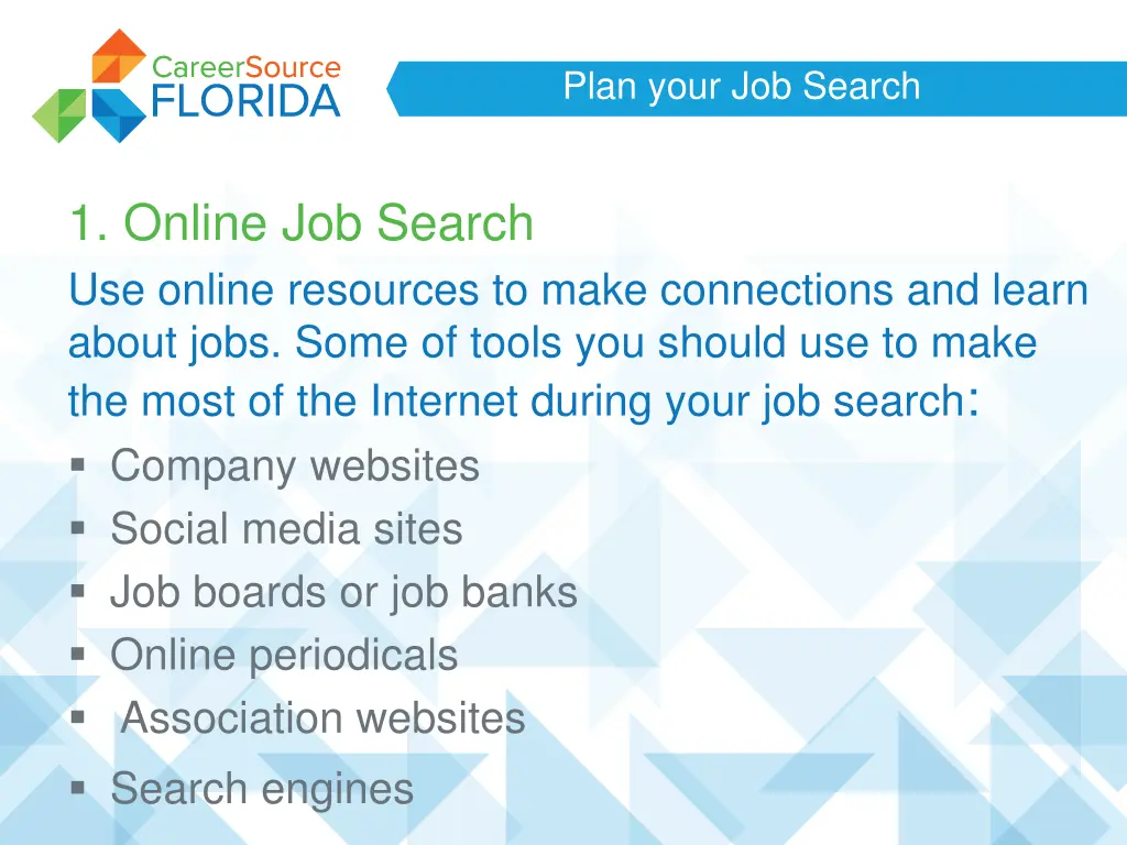 plan your job search 14