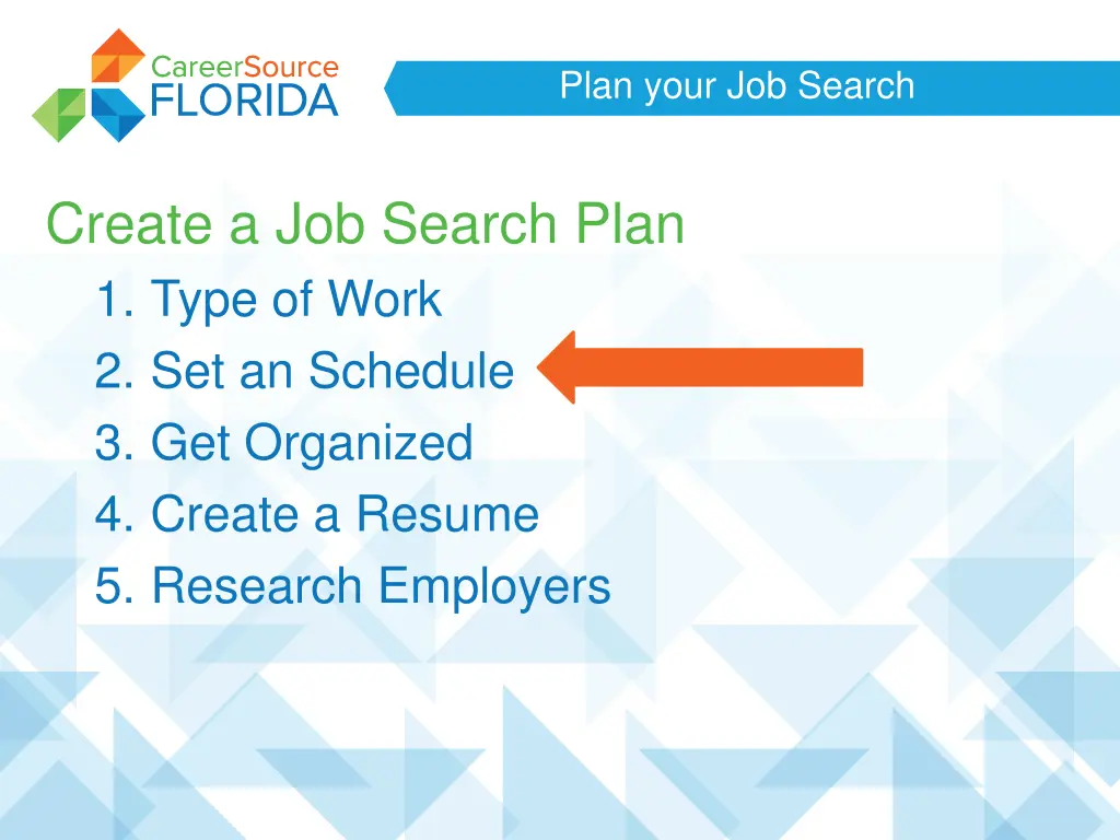 plan your job search 5