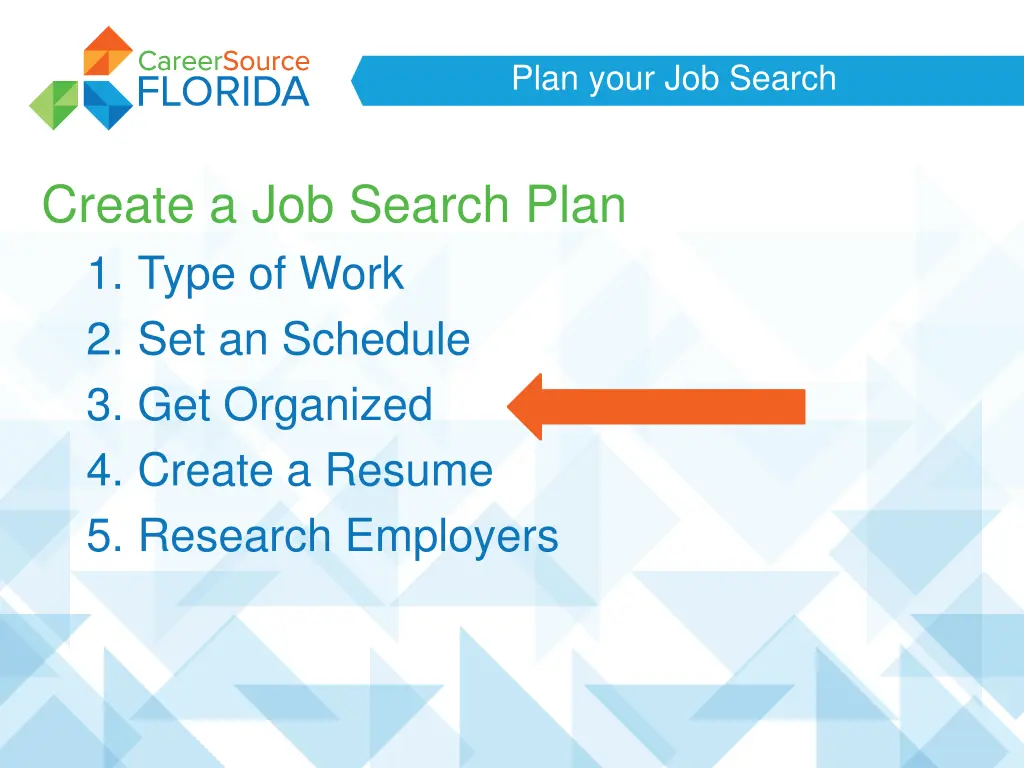 plan your job search 7