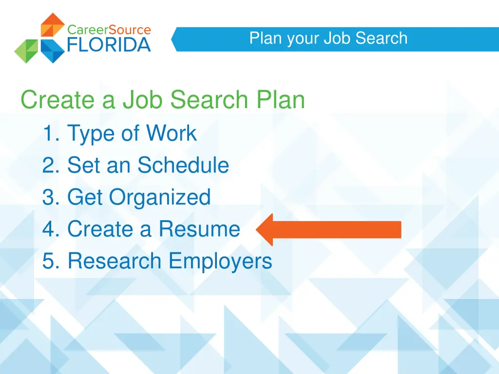 plan your job search 9