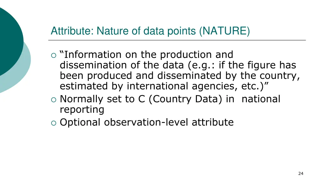 attribute nature of data points nature