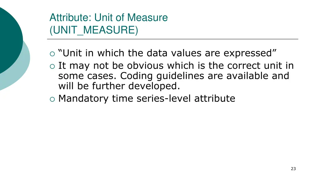 attribute unit of measure unit measure