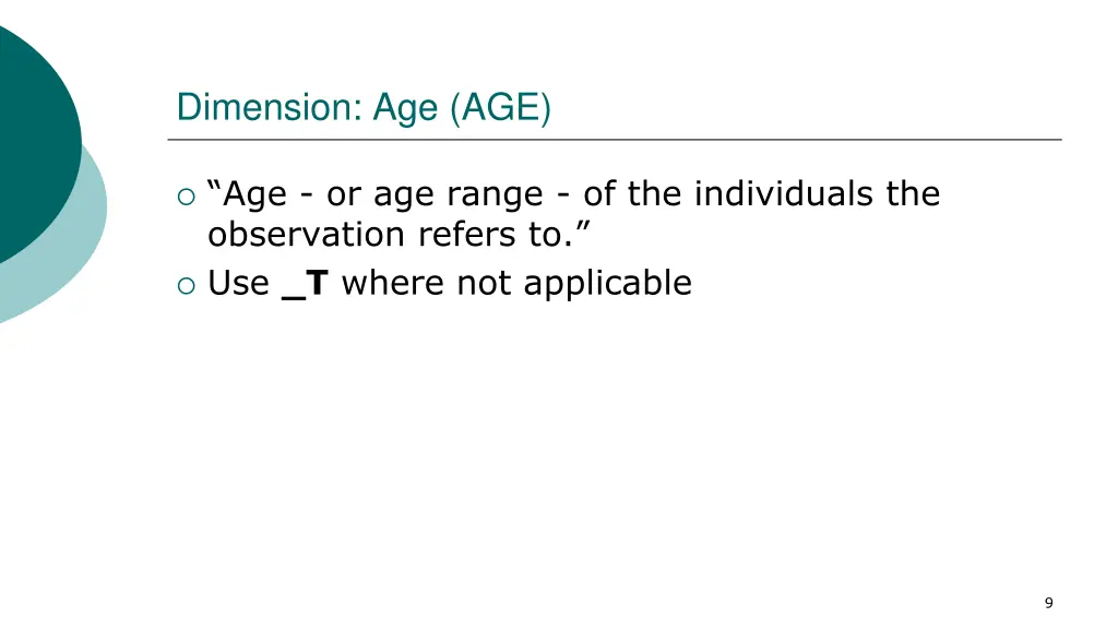 dimension age age