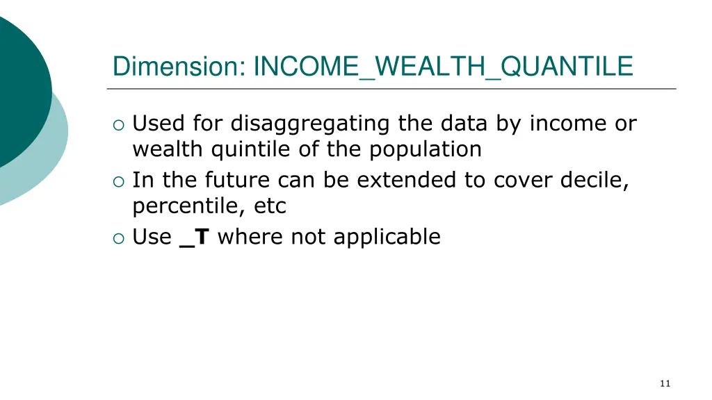 dimension income wealth quantile