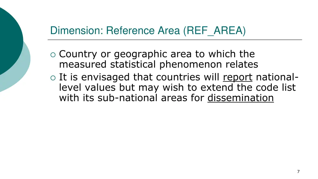 dimension reference area ref area