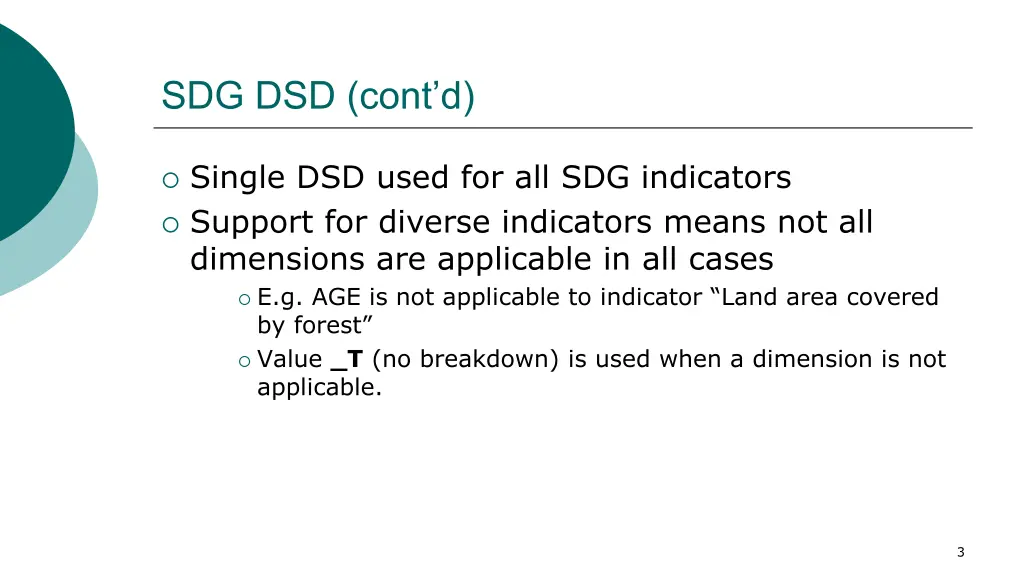 sdg dsd cont d