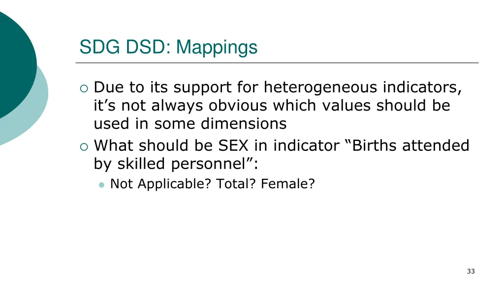 sdg dsd mappings