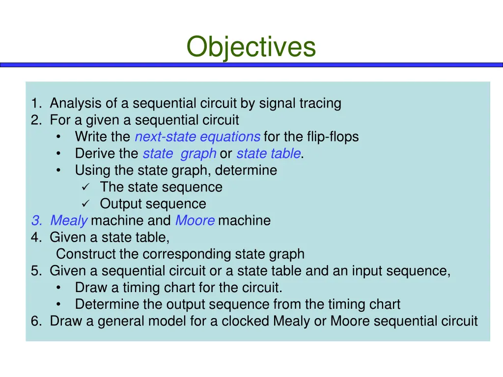 objectives