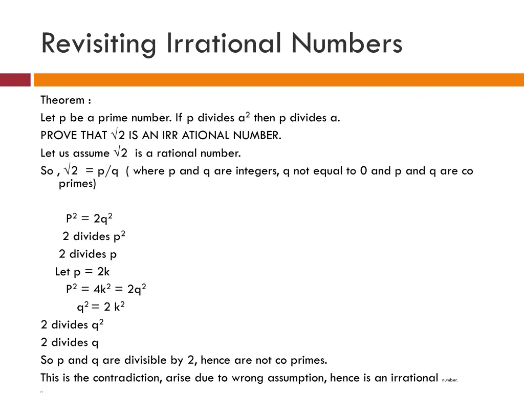 revisiting irrational numbers