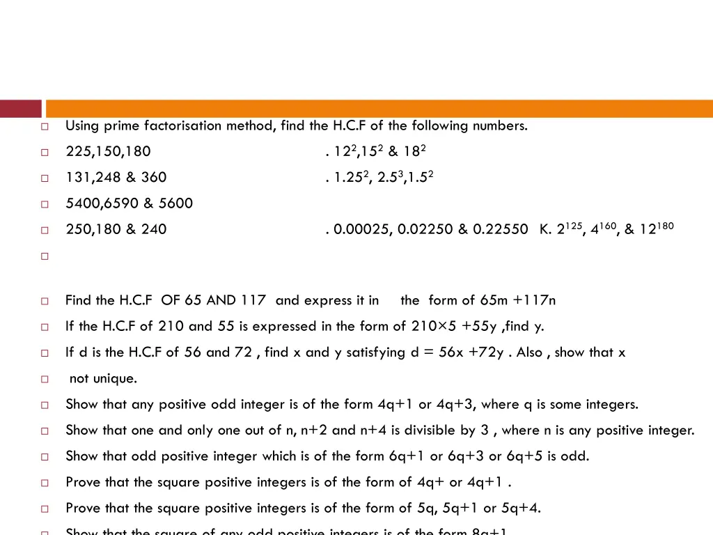 using prime factorisation method find