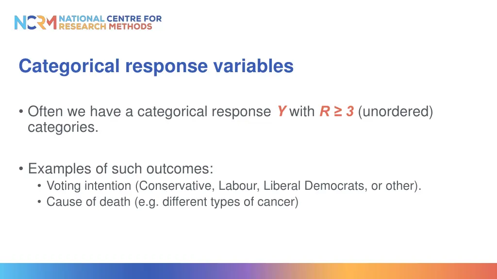 categorical response variables