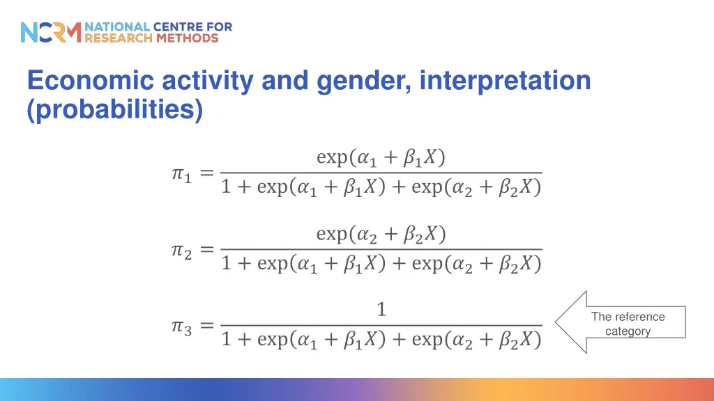 economic activity and gender interpretation