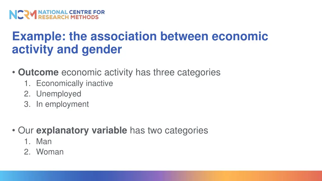 example the association between economic activity