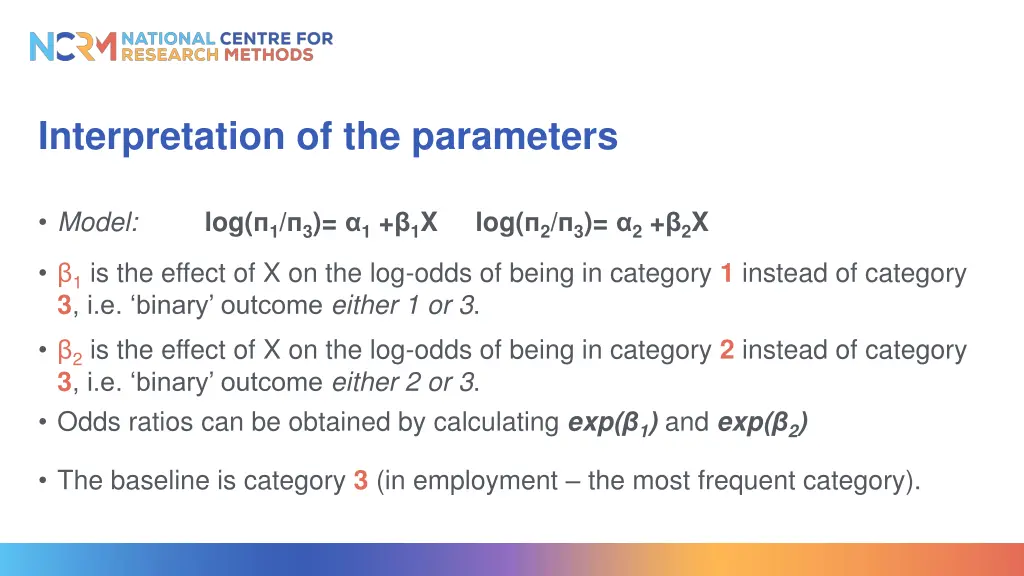 interpretation of the parameters