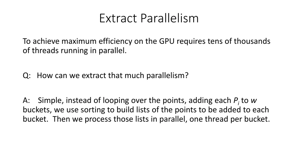 extract parallelism