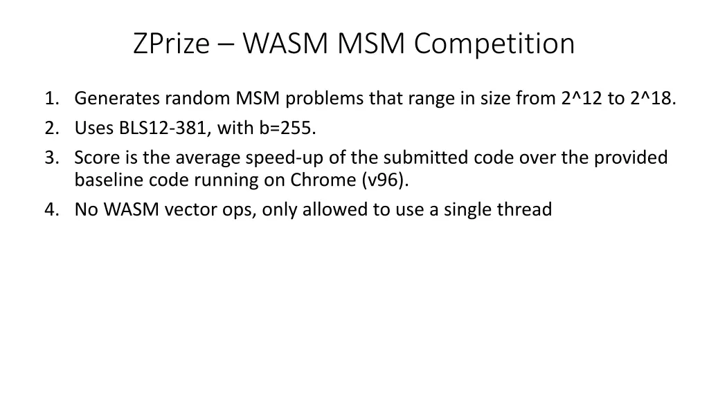 zprize wasm msm competition