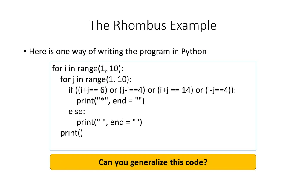 the rhombus example 2